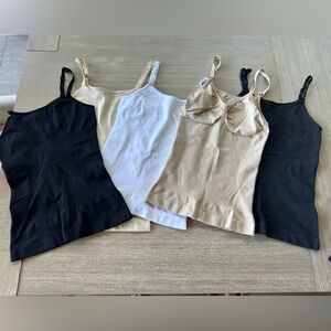 Lot of 5 Women's Shapewear Compression Tank Tops Shapermint Underoutfit